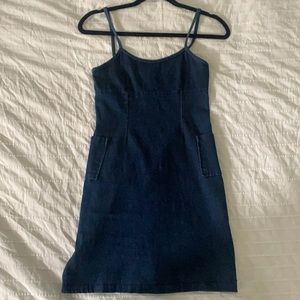 Vintage jean mini dress, small